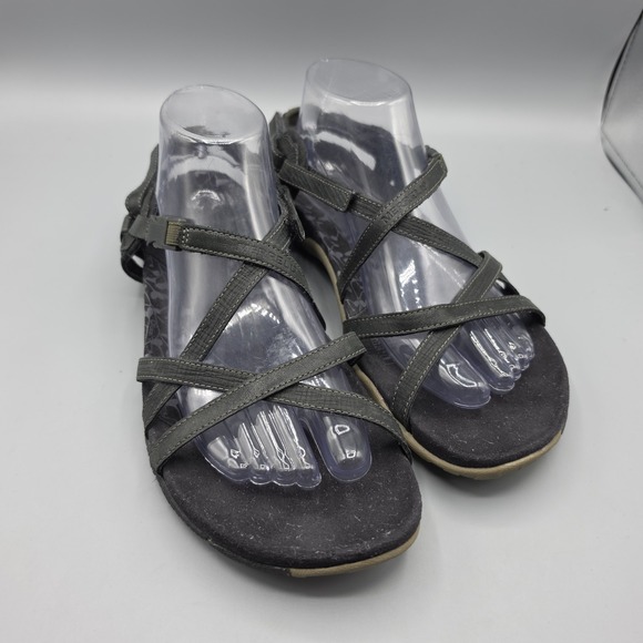 Merrell Shoes - Merrell San Remo Sandals Womens 10 Black Leather Buckle Strappy Comfort Active